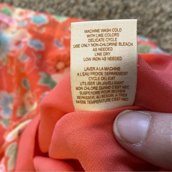 Free People Floral Flowy Flirty Boho Shorts Pink Sz 4 - Picture 7 of 9